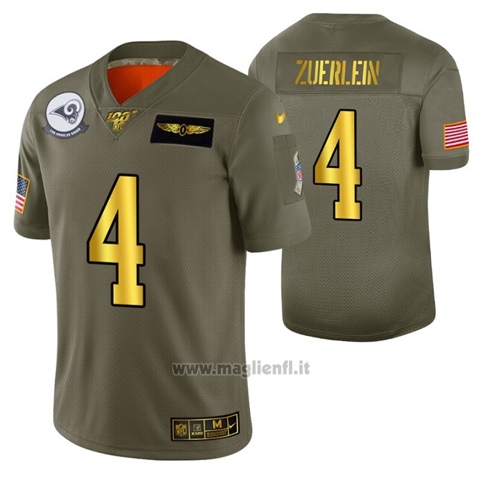 Maglia NFL Limited Los Angeles Rams Greg Zuerlein 2019 Salute To Service Verde